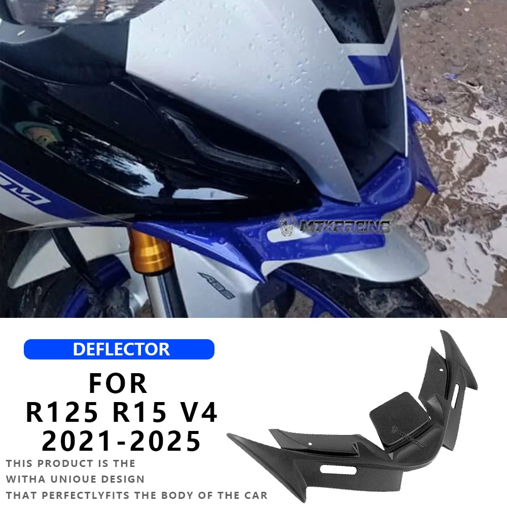 

Дефлектор MTKRACING для YAMAHA R125 R15 V4 2021-2024, передние Обтекатели крыльев, аэродинамические крылья, защитные чехлы