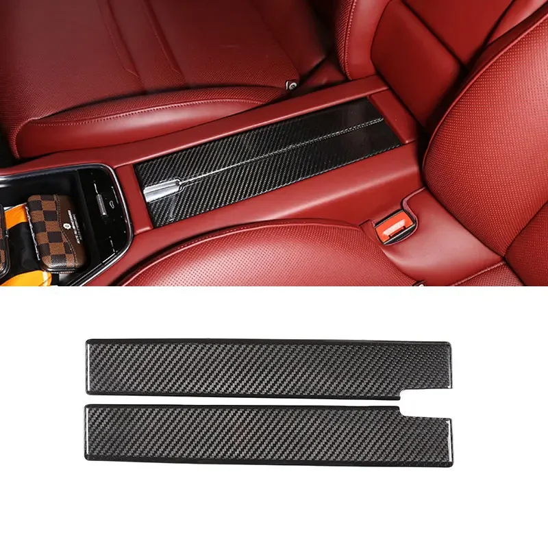 

For Porsche Panamera 2017-2021 Dry Carbon Fiber Rear Storage Cover Decoration, Interior Modification, Automotive Products 2PCS