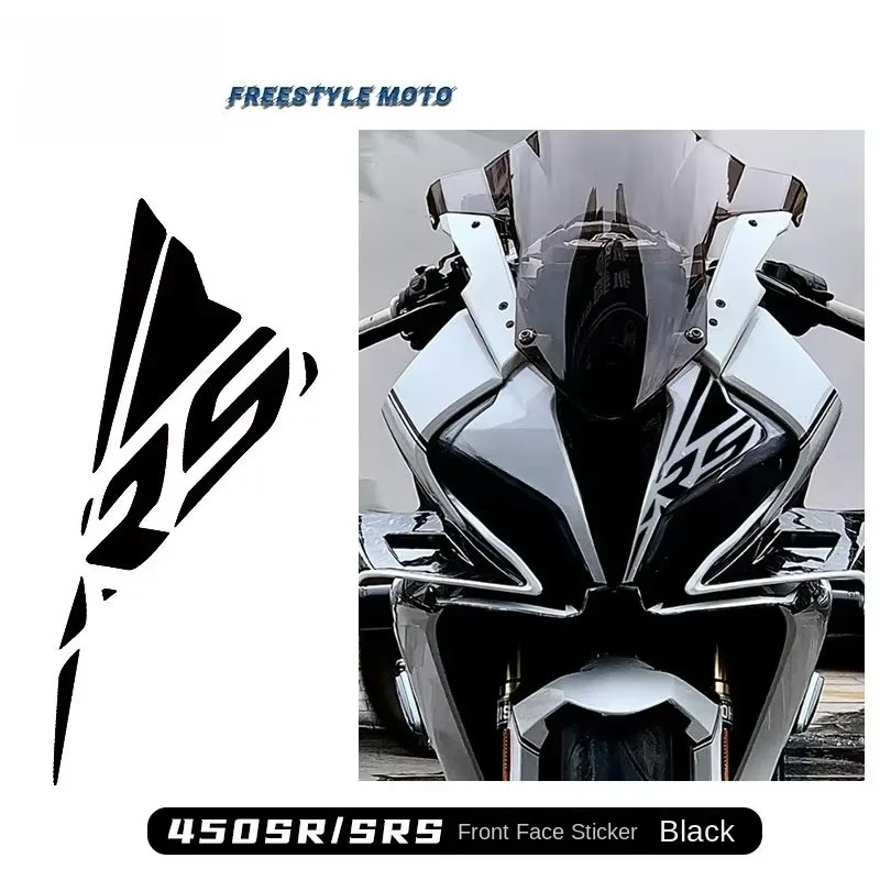 Suitable for CFMOTO 450SR/SRS Motorcycle Front Face Decals No Residue Headlight Sticker Waterproof Body Anti-Scratch Decoration