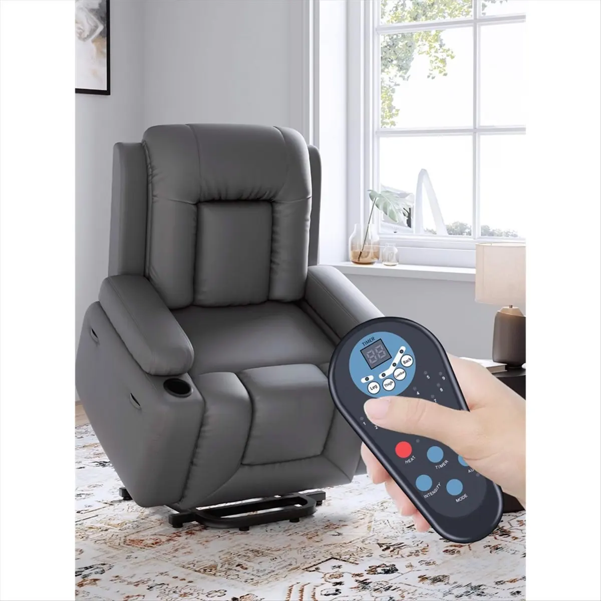 Recliner Remote Handset Controller Replacement, for Relaxzen Longstreet Rocker Power Recliner, 8 Pin Female Plug Remote