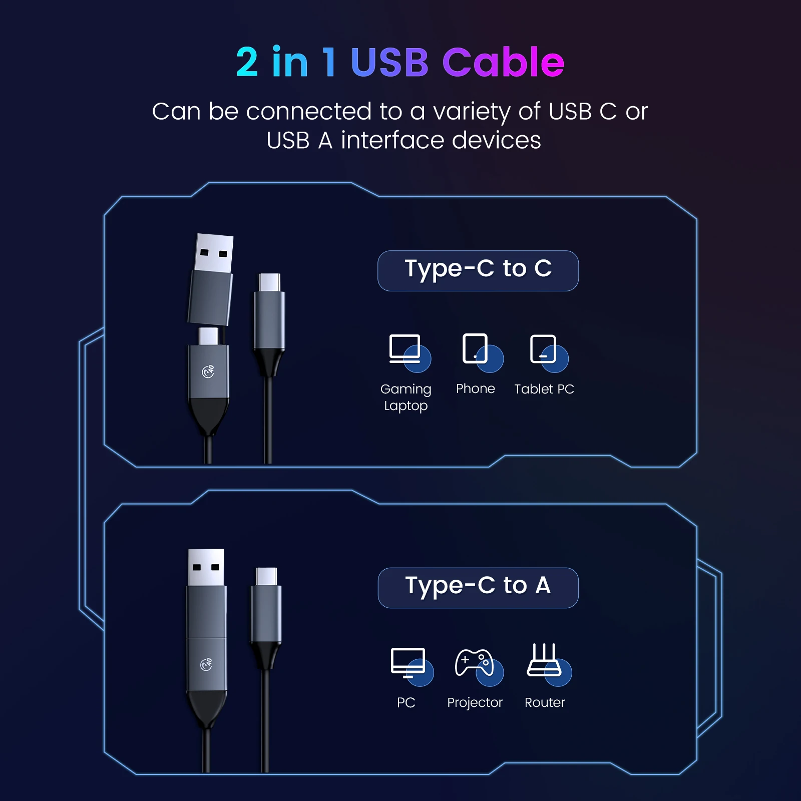 ORICO RGB 10Gbps M2 NVMe SSD Enclosure Aluminum USB3.1 Gen2 Case for M Key M&B Key Solid State Drive for Gamer Video Editing