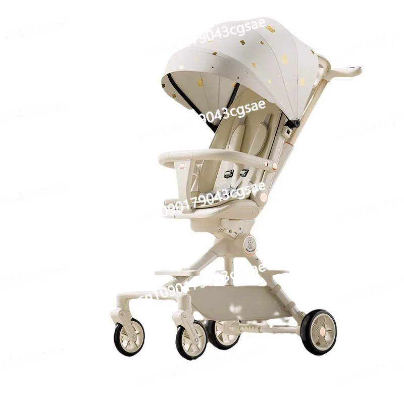 

Can Sit and Lie Down, Ultra-lightweight Folding Children's One-click Car Collection Baby High-view Baby Stroller