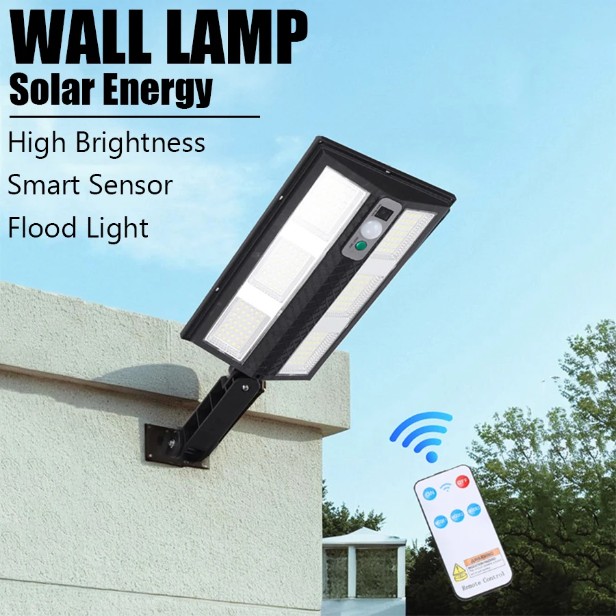 

New 7500K Solar Outdoor Lights Outdoor Solar Lamp Lights Of Motion Sensor 3 Mode Garden Waterproof IPX65 Street Yard Lantern