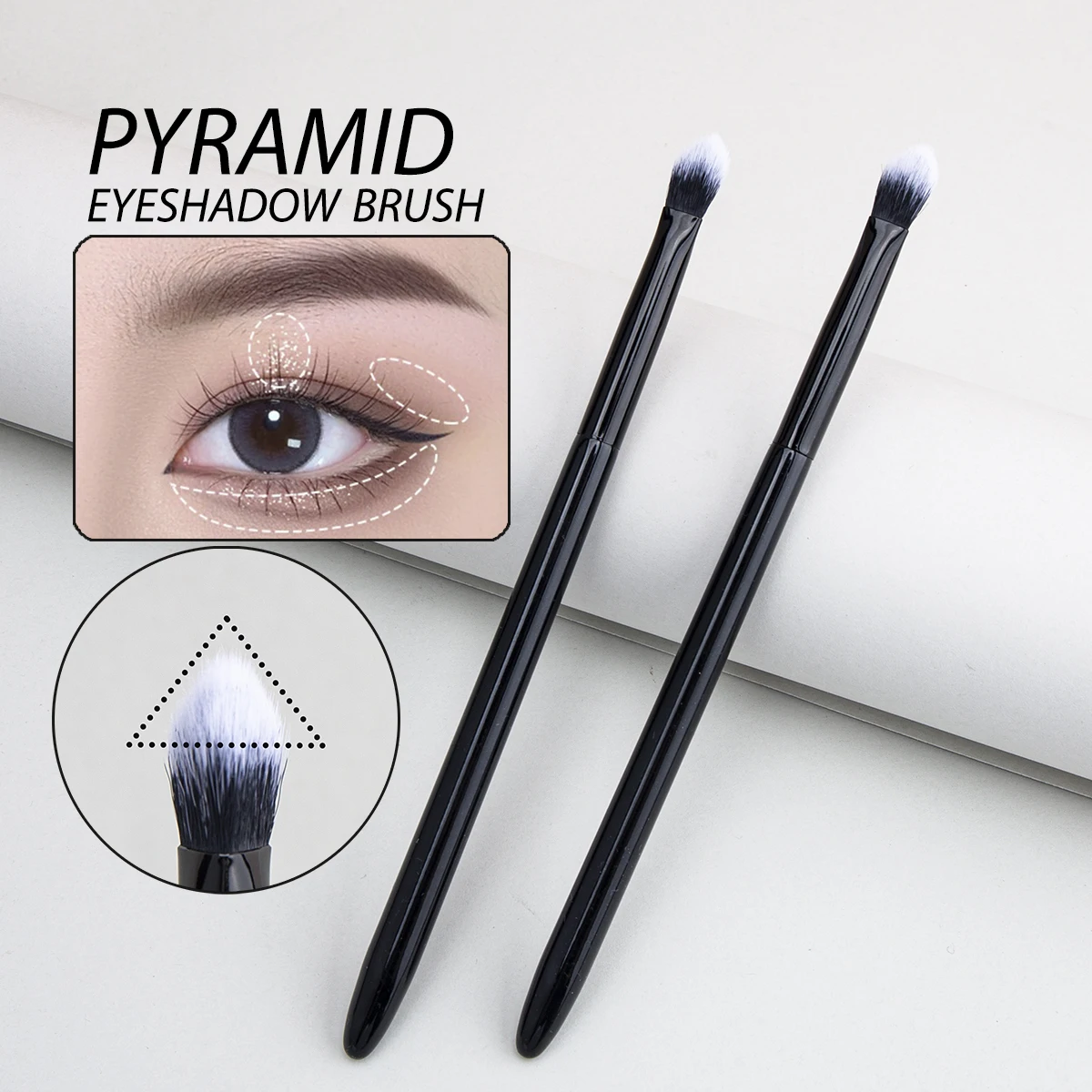 Small Iron Concealer Brush Angled Cream Foundation Concealer Makeup Brushes Oblique Angled Triangle Concealer Makeup Tools