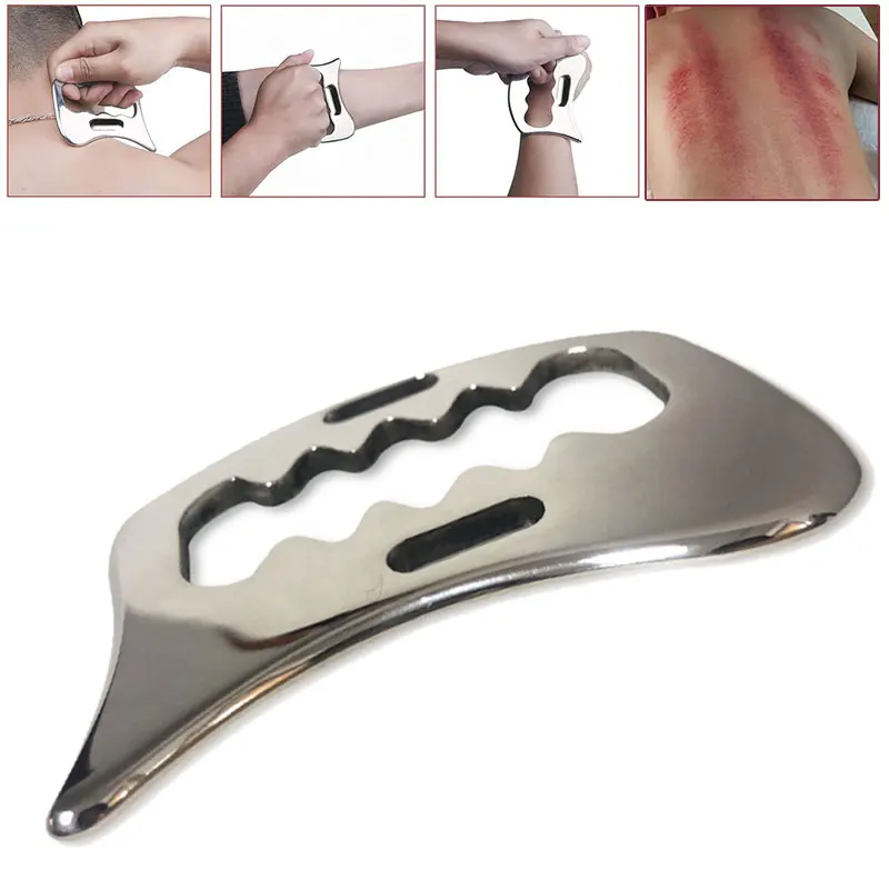 

Fitness Muscle Scraping Massager Skin Tissue Myofascial Release Physical Therapy Fascial Knife Gua Sha Scraper Stainless Steel