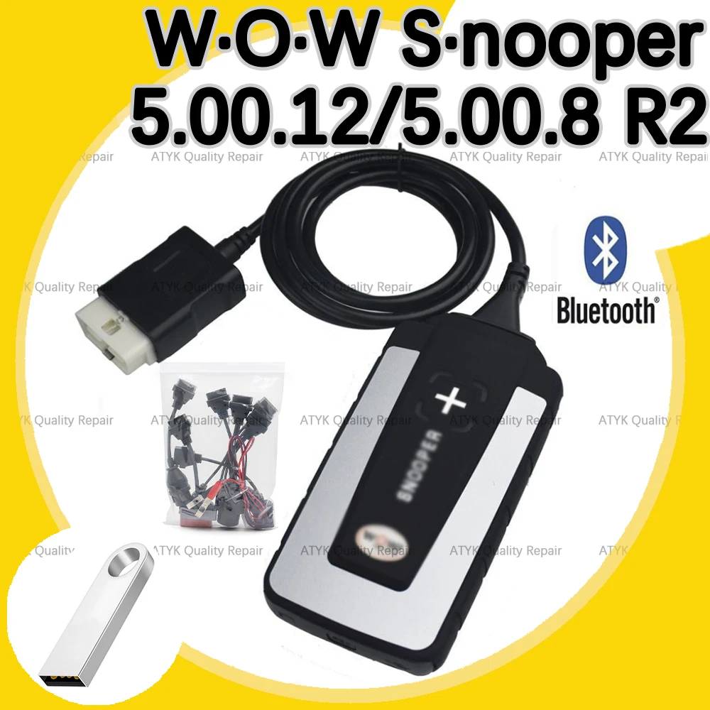 

WO·W 5.00.12 Sn-ooper 5.00.8 R2 Bluetooth With Keygen obd2 scanner automotriz ECU Diagnostic Tool inspection tools new snooer