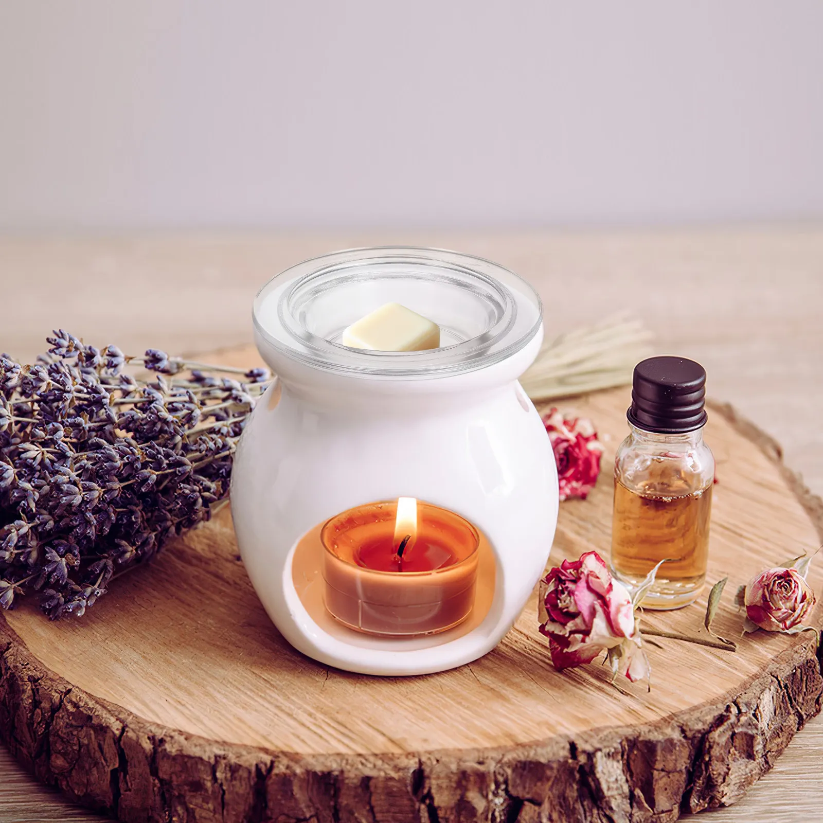 交換用4.6インチ透明ガラスオイルウォーマーディッシュ、エッ - Home Fragrance Wax Melts のレビューと価格