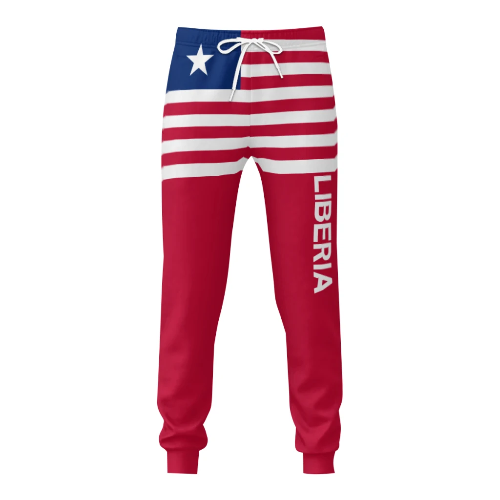 

Mens Sweatpants Liberia Flag Pants with Pockets Joggers Soccer Football Multifunction Sports Sweat With Drawstring