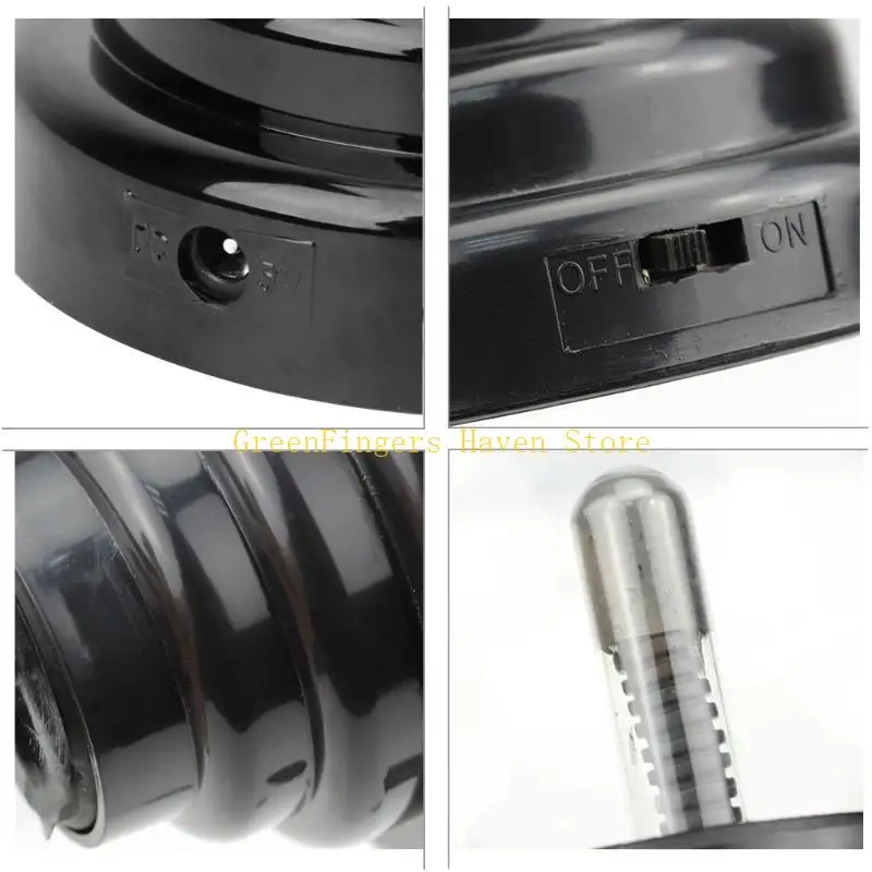 F68D Bola plasma kaca baru Hot USB Sphere Untuk Lamp Light Party Black