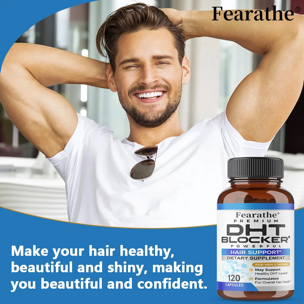 مانع DHT، مكمل نمو الشعر بالميتو والبيوتين القوي، يعزز نمو الشعر، ويقوي الشعر وفروة الرأس #3