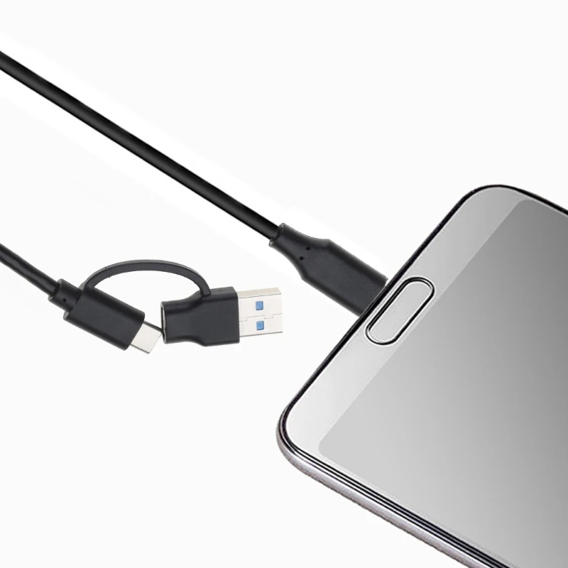 Câble USB C 2 en 1 USB3.0 C vers type-c, câble USB-A/C vers C, 10Gbps, pour synchronisation données, longueur 30cm, USB C