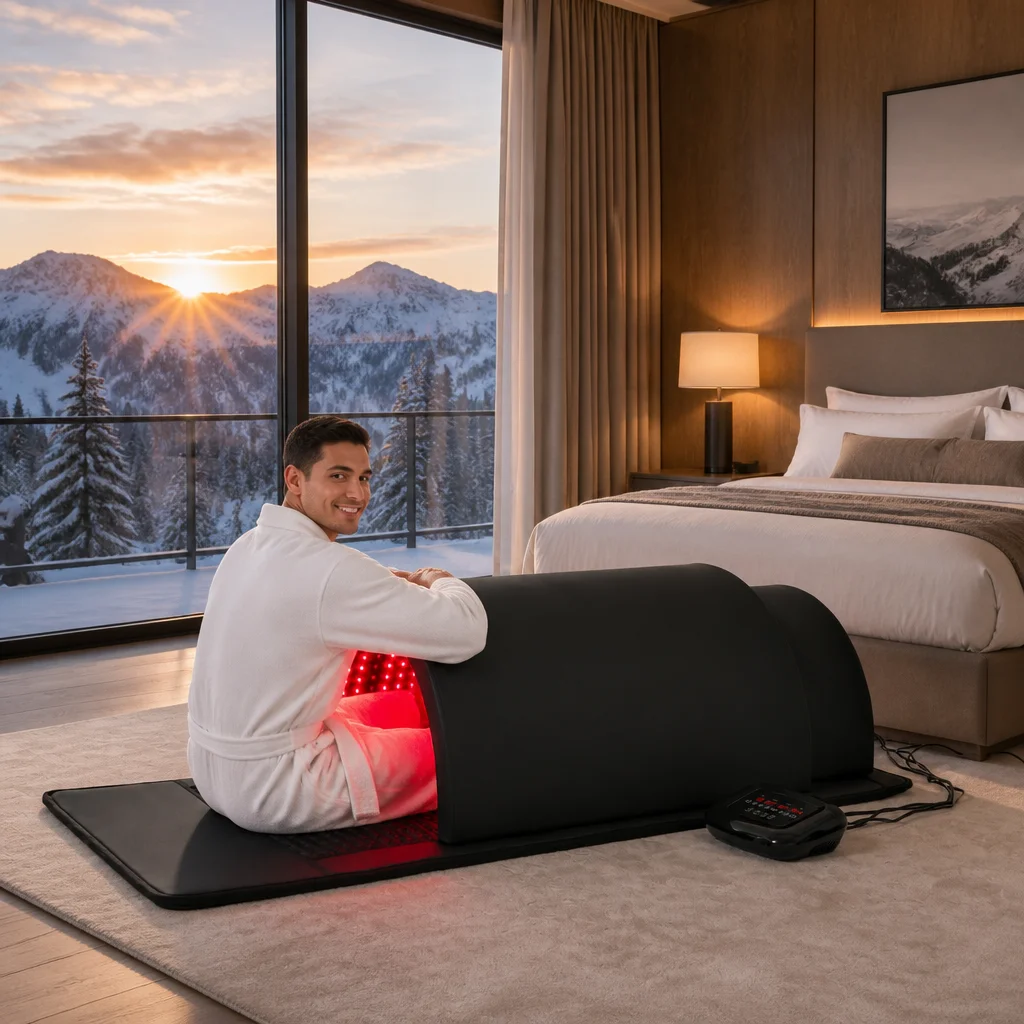 Professional Red Light Infrared Sauna Dome 5-in-1 Post-Training Wellness System for Athlete Muscle Recovery and Detox