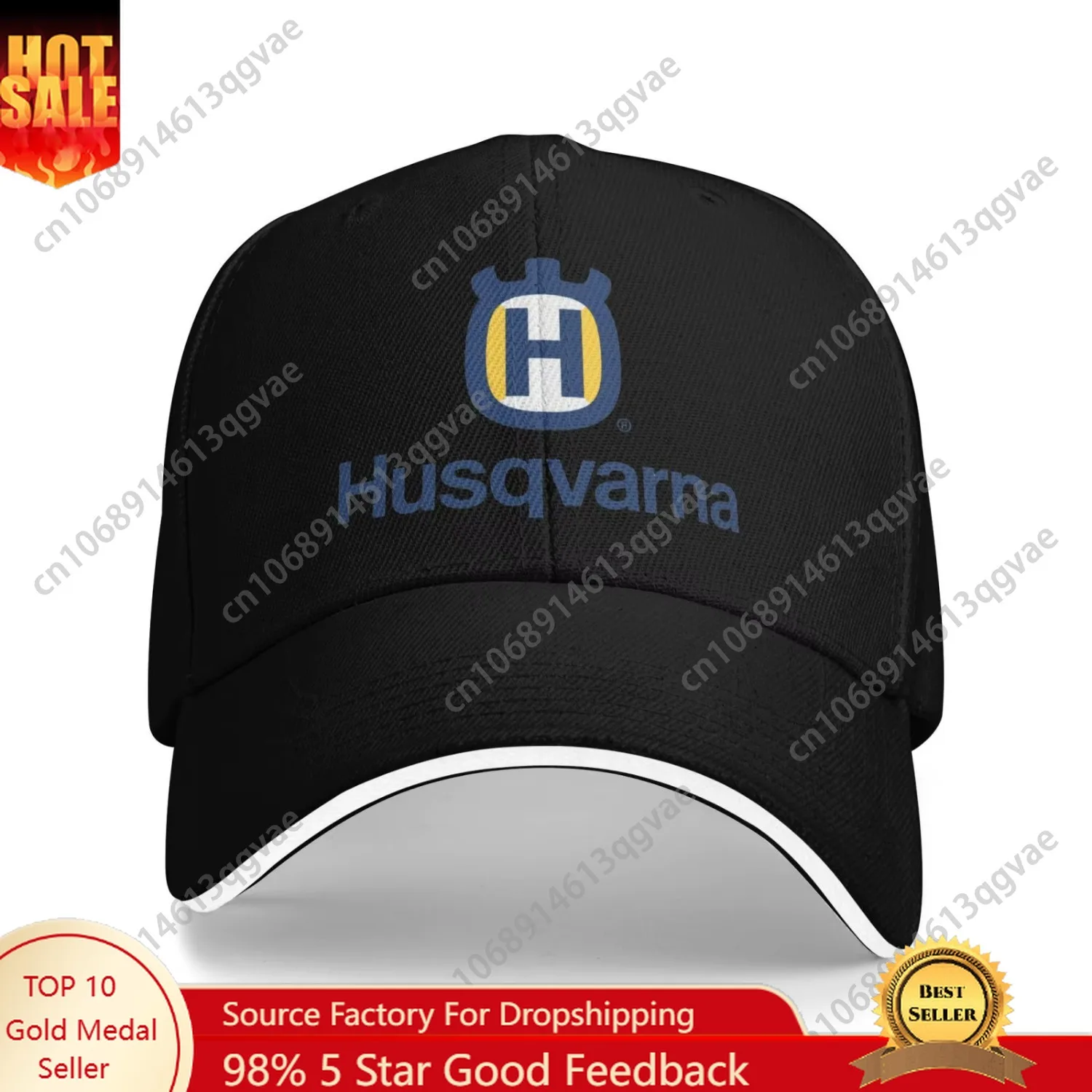 

Husqvarna Print Baseball Caps Unisex Adjustable Sandwich Hat Vintage Outdoor Summer Travel Sun Snapback Cap Outlet