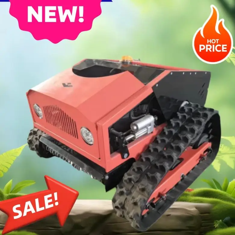 

New Mini Farm Flail Mower 800mm Household Robot Diesel Powered Tracked Mower