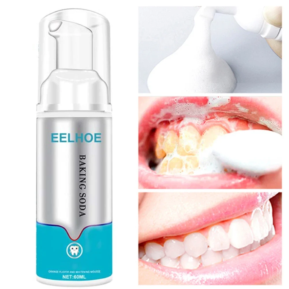 Teeth Whitening Mousse Toothpaste Dental Bleach Cleaning Tools Oral Hygiene Fresh Breath Removes Stains Teeth Whitener Products