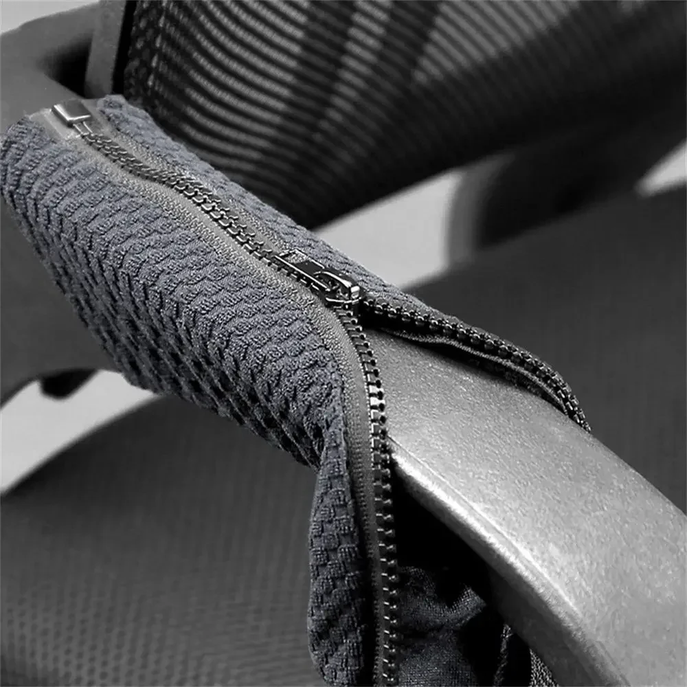 1 Pair Waterproof Chair Armrest Cover with Zipper Elastic Slipcover Spandex Armrest Computer Chair Covers for Office Chair