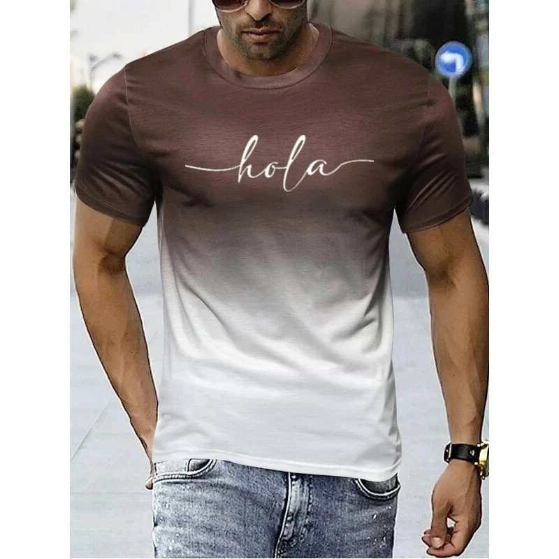 

Simple Letters Print Sport Trend Fitness Men's T-Shirt Fashion Street T-Shirt Running Loose Short Sleeved T Shirt Men Clothing