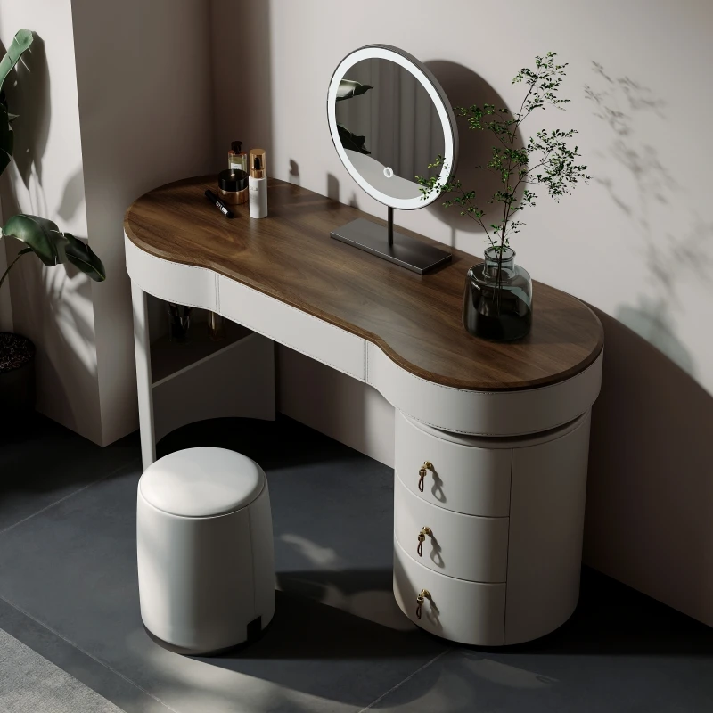 Large Mirror Wood Vanity Tables Storage Vintage Nordic Unique Vanity Tables Wood Seating Long Coiffeuse De Chambre Furniture