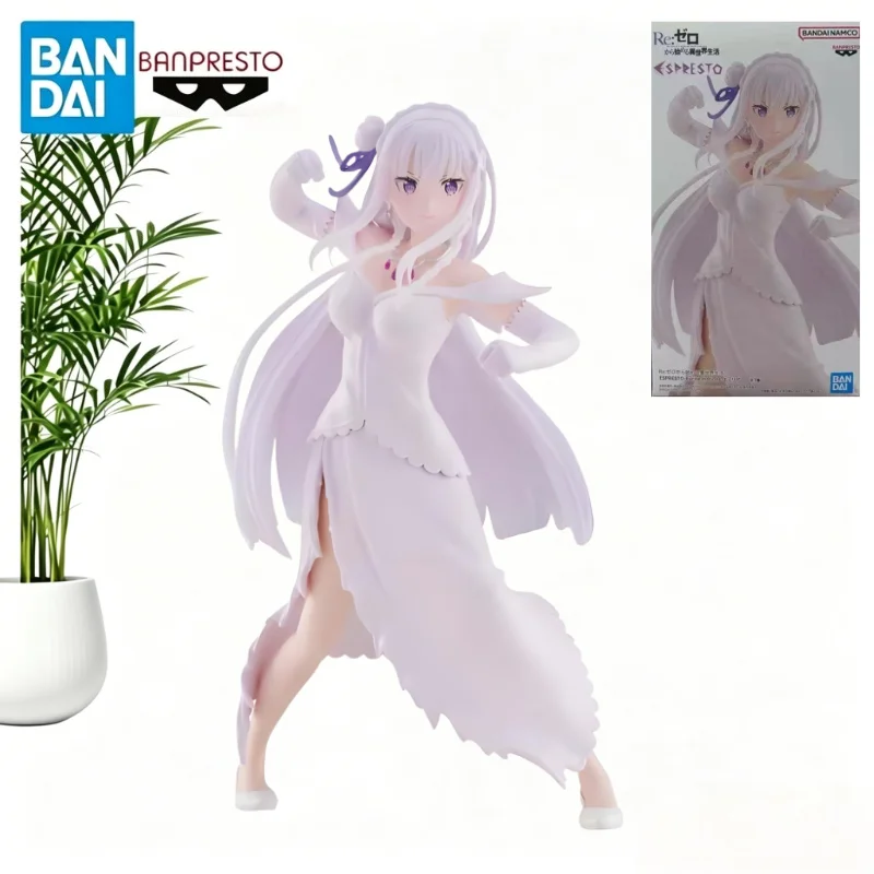 Banpresto ESPRESTO Re:Zero Starting Life in Another World Emilia Anime Figure 22cm Statue Collectible Model Doll AS