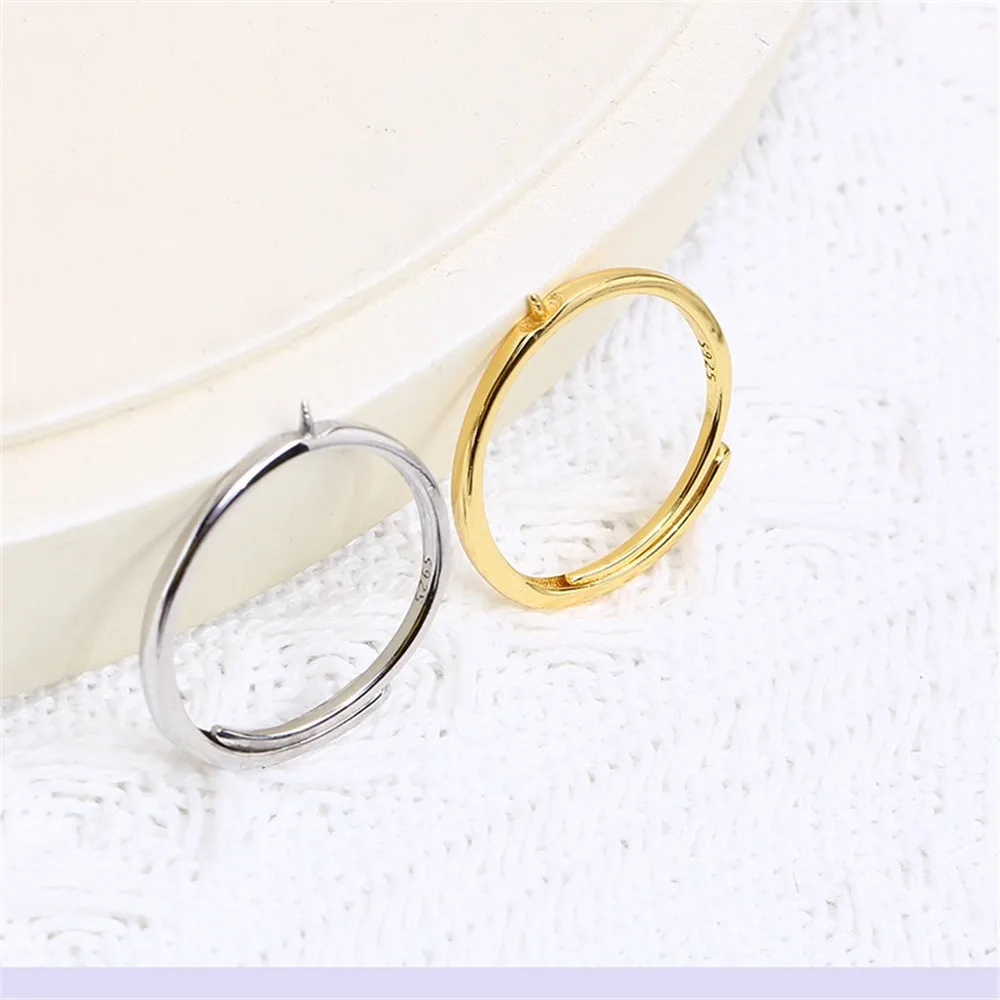 Solid S925 Sterling Silver Pearl Ring Settings Findings & Accessories  for Jewelry Making Bulk Wholesale Craft Supplies No Pearl