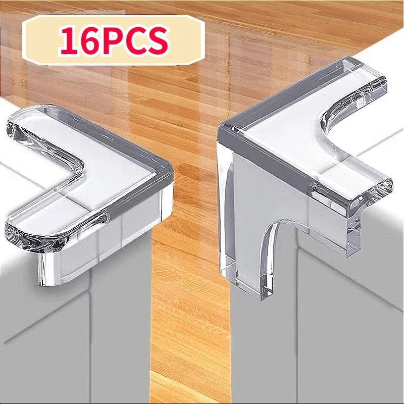 

16Pcs Soft and Durable Rubber Corner Protectors Safe from Table Corners child safety Edge Protection Cover