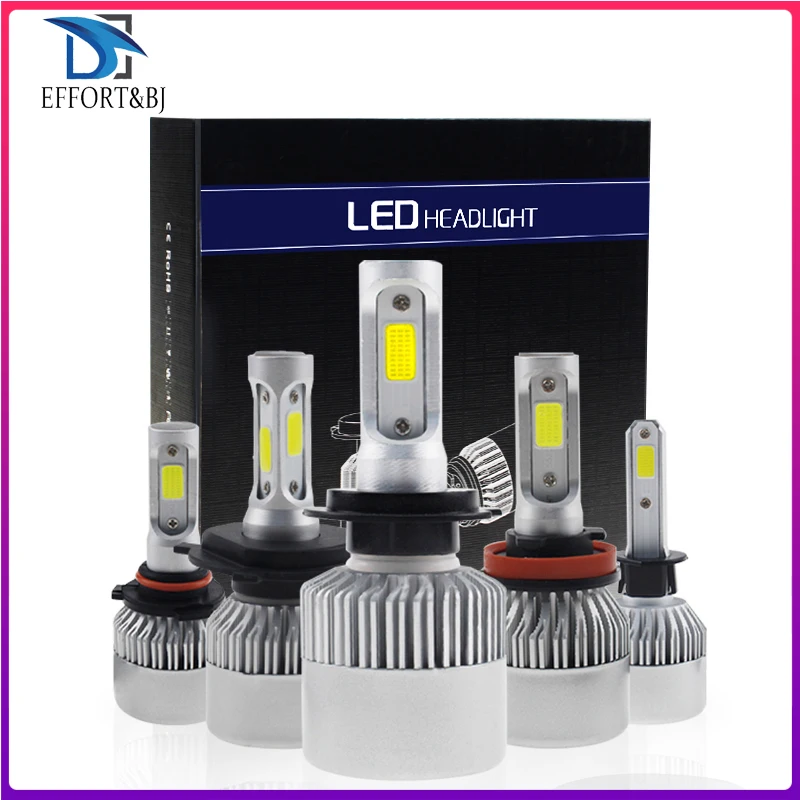 

Auto Headlamp Bulb H1 H8 H9 H11 H7 H3 H4 HB3 9006 72W S2 Car Styling 8000LM 6000K White Car LED Headlight