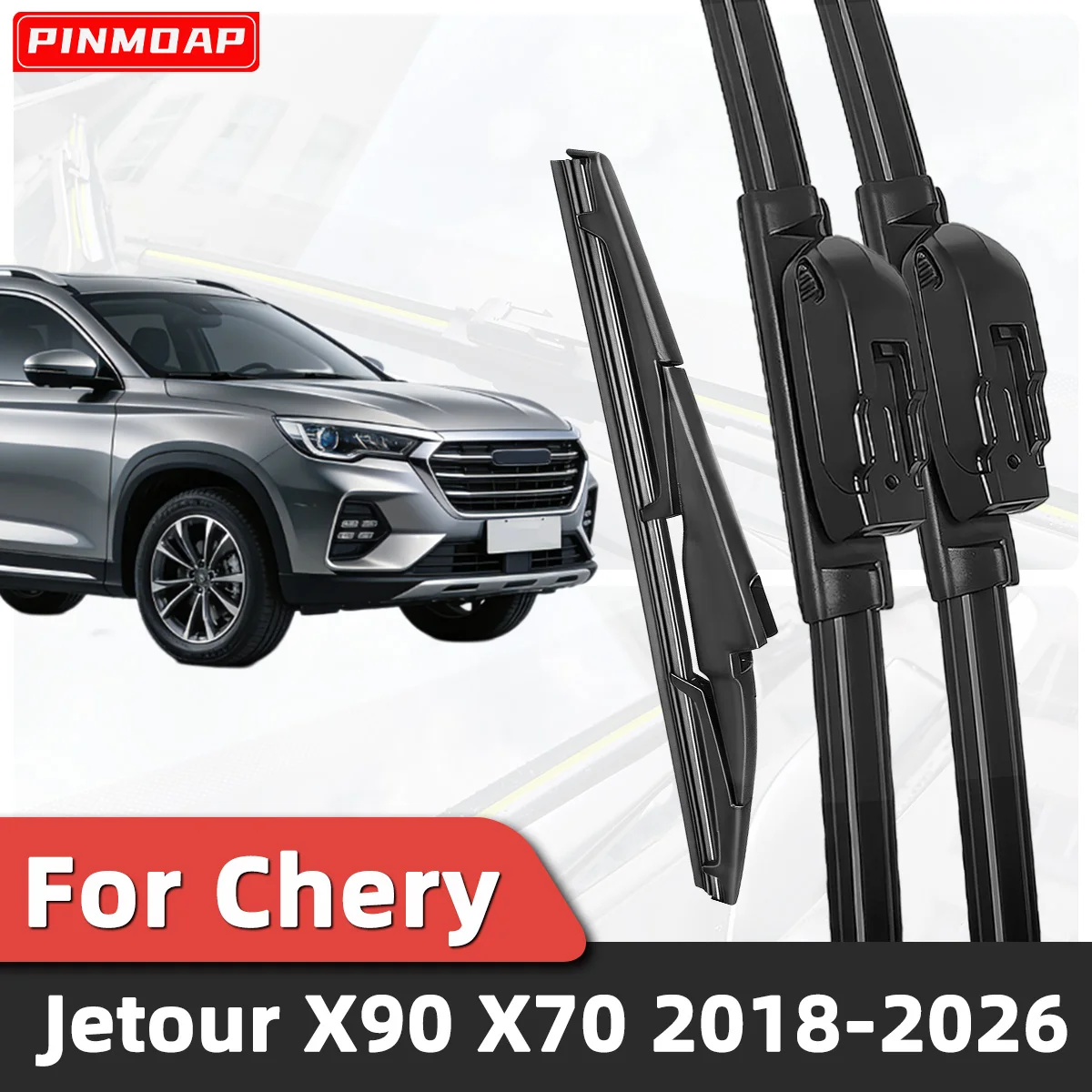 3 Stück Auto-Scheibenwischer Passend für Chery Jetour X90 X70 2018-2026 Auto-Windschutzscheiben-Zubehör 2025 2024 2023 2022 2021
