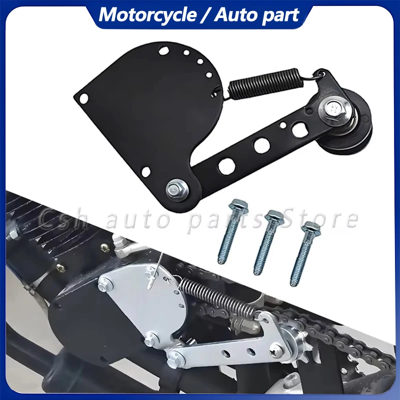 

Spring Loaded Chain Tensioner Fit 49cc 66cc 80cc 2 Stroke Engine Motorized Bicycle Silver and Black Chain Tensioner Kit