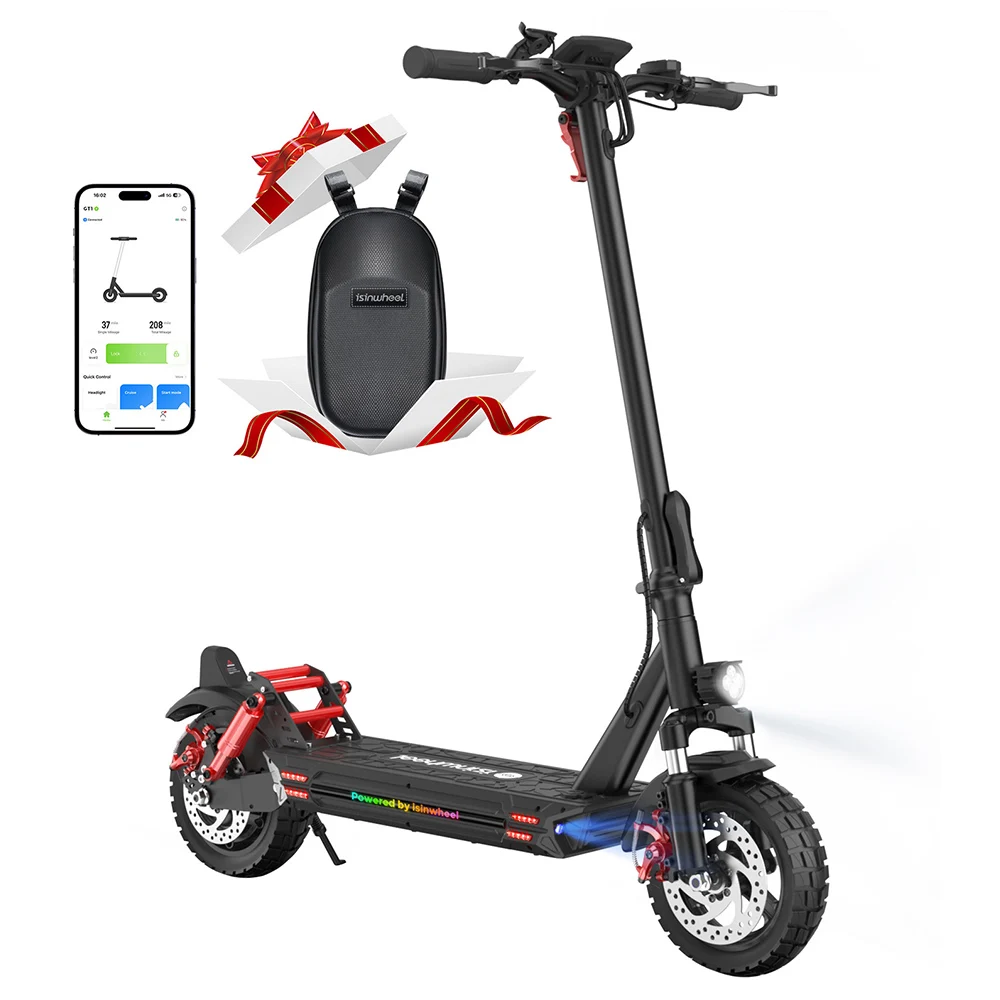 isinwheel GT1 Electric Scooter, 800W Motor, 48V 10Ah Battery, 10