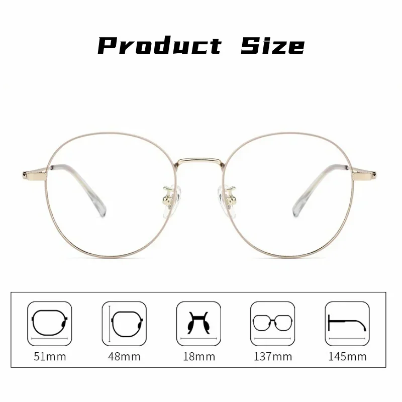 KIZN ريترو مستدير سبائك التيتانيوم الرجال والنساء نظارات صغيرة الوجه خفيفة النظارات الطبية البصرية الإطار 8002B