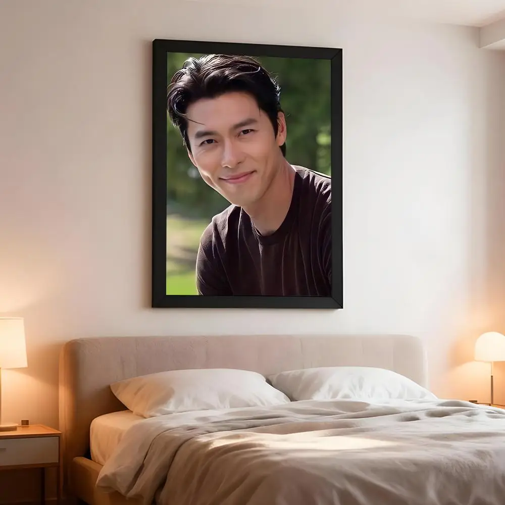 Actor Hyun Bin Poster Artistic Peel-Off Wall Decor, Indoor Outdoor Home Ornament for Collectors