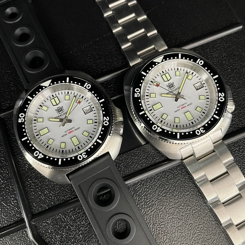 SD1974 DiveนาฬิกาSapphireคริสตัลใหม่STEELDIVE Abalone Series NH35 Luminous 200Mกันน้ํานาฬิกาข้อมือ