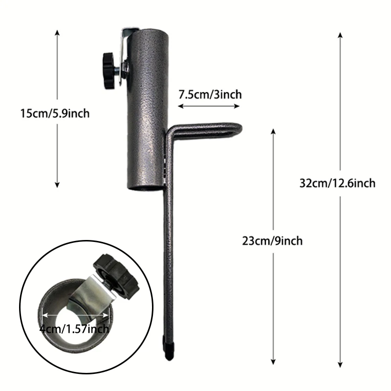 2pcs/set Beach Umbrella Sand Anchor Portable Effortless Stomping Umbrella Stand with Adjustable Holder for Patio/Garden/Fishing