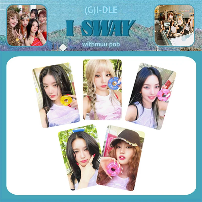 KPOP 5pcs/set Gidle Album I SWAY Flash Card LOMO Card MS Offline Card Photo Card Song Yuqi (G)I-DLE Fan Collection Gift Postcard