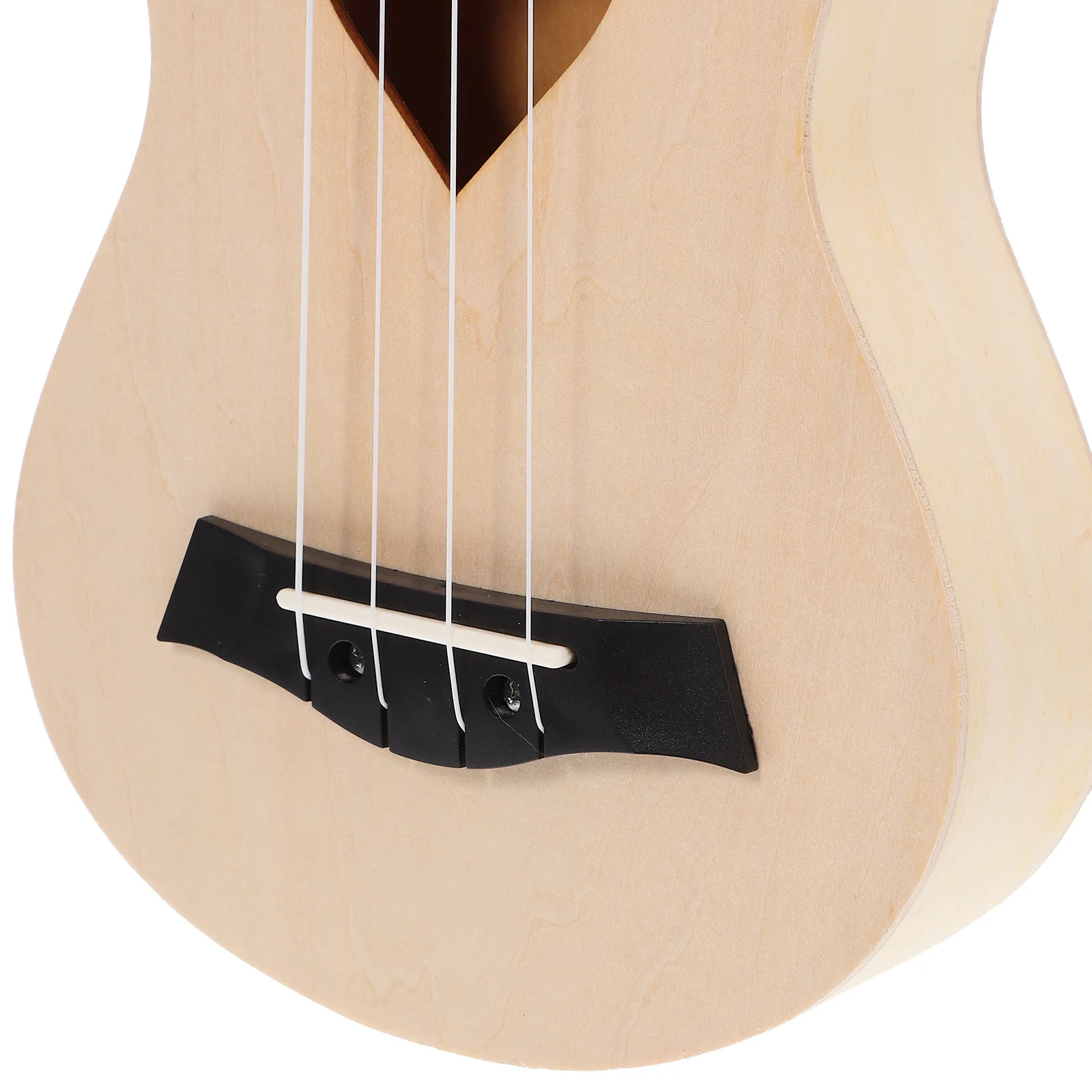 

DIY Wooden Ukulele Kit Blank Musical Craft Set Portable Lightweight Nylon Zinc Alloy Safe Durable Painting Supplies