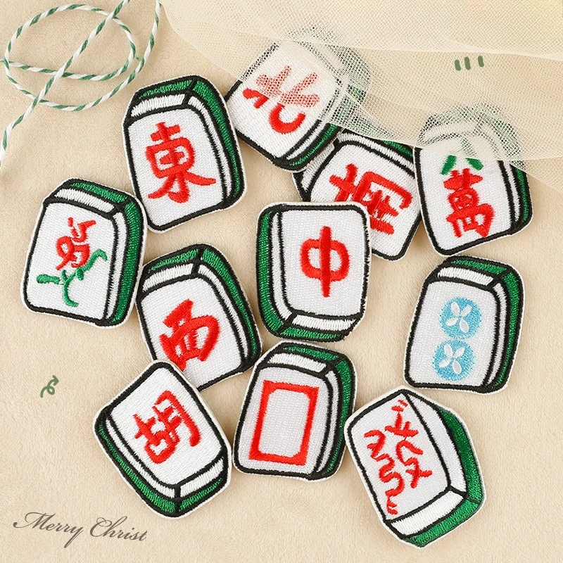 11pcs Mahjong Ironing Patch Ch - Embroidery On Jeans review and price