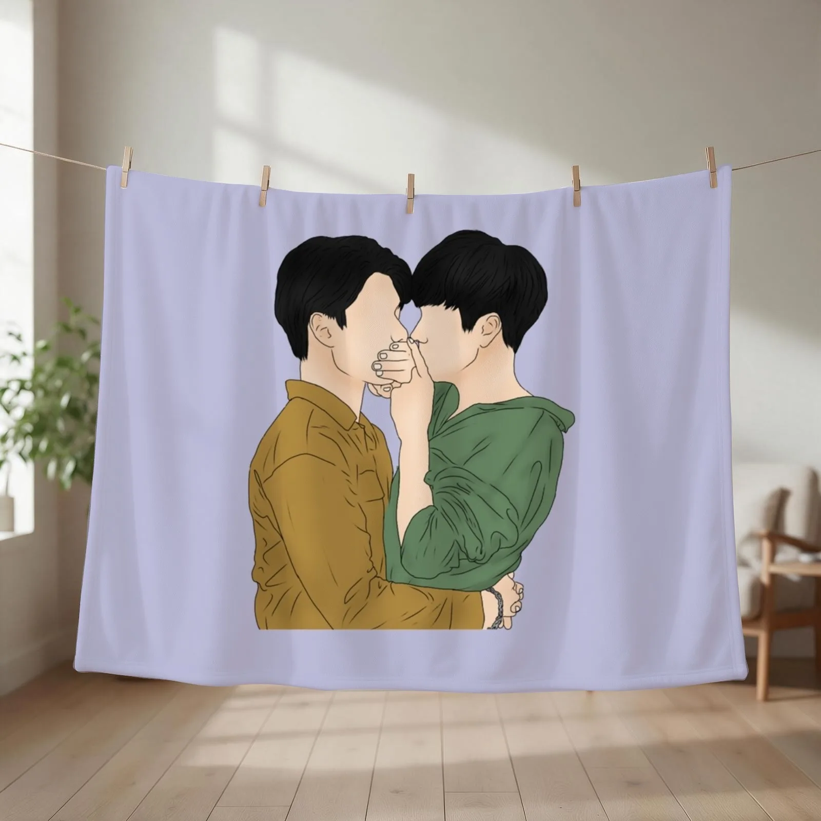 BAD BUDDY - NANON KORAPAT (Pran) OHM PAWAT (Pat) Throw Blanket couch cozy soft plush fuzzy picnic outdoor blanket