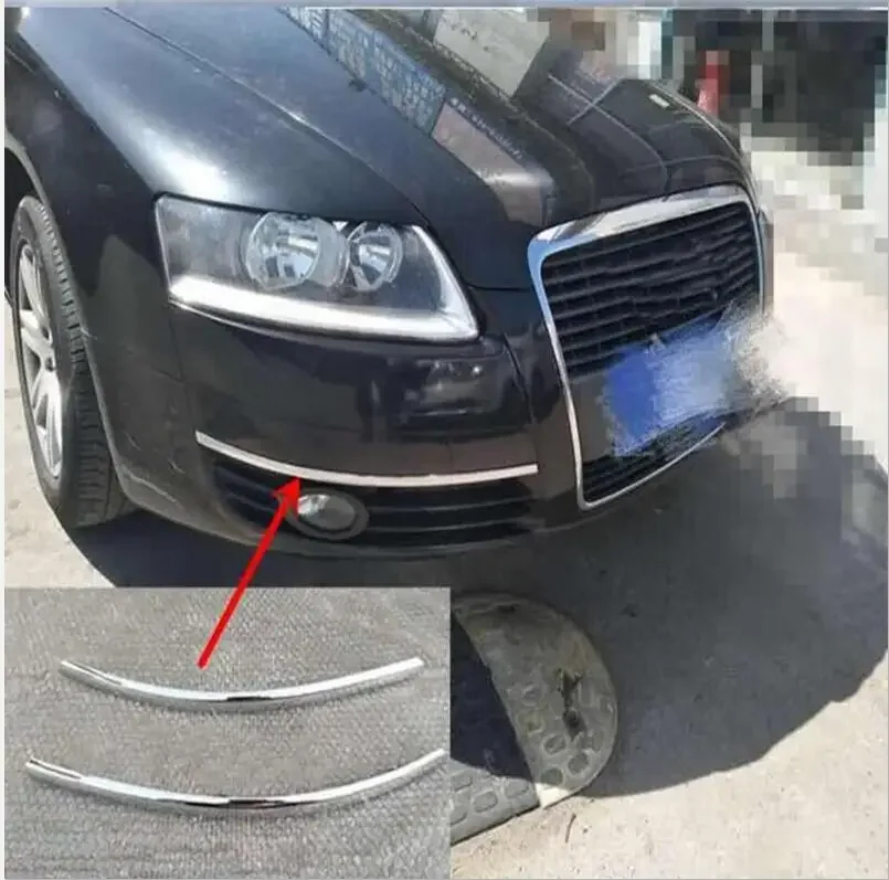 

One Pair For Audi A6L C6 2005-2008 Chrome fog lamp frame Decorative strips