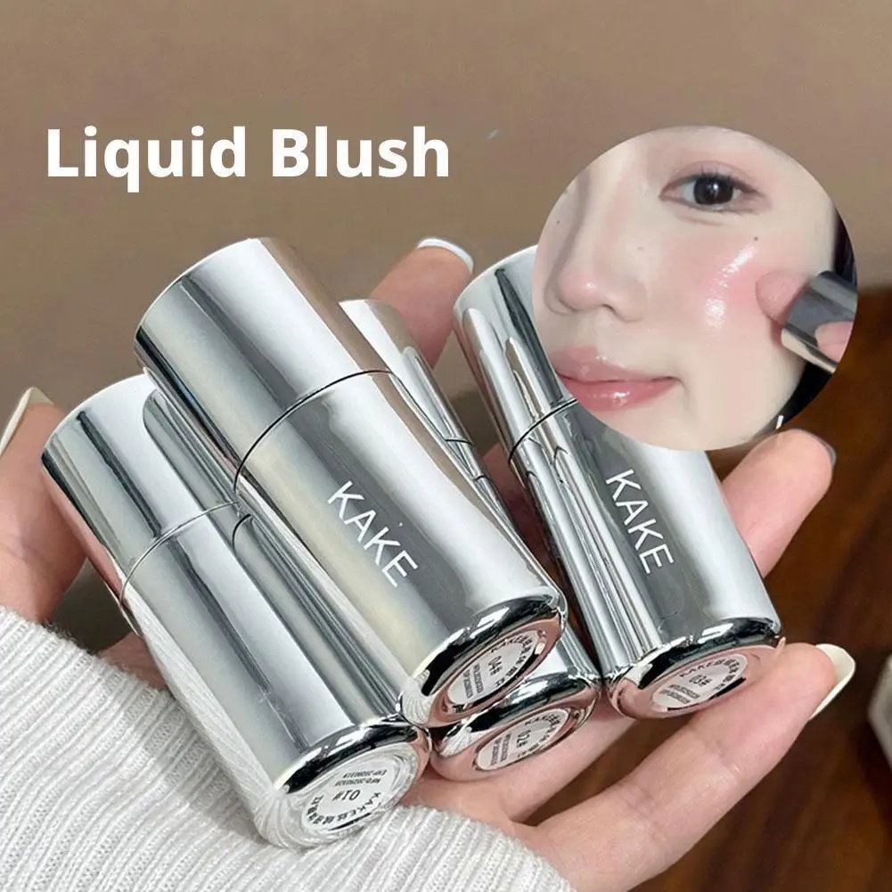 2-in-1 flüssiges Puder-Rouge für Wangen- und Lippen-Make-up, mattes Finish, Glow Bloom, flüssiger, wasserfester Highlighter, langanhaltendes flüssiges Rouge