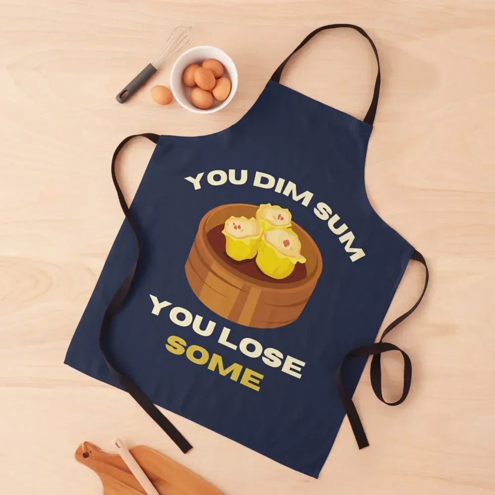 

You Dim Sum You Lose Sum Funny Pun Asian Food Apron Kitchen Kawaii Accessories Cute Kitchen Accessories Apron