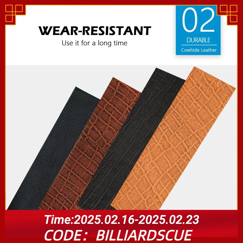Fury Lederen Grip Wrap Met Koeienhuid Waterdichte Antislip Hagedis Huid 325*100*0.6Mm Voor Biljart Zwembad Cue Biljartaccessoires