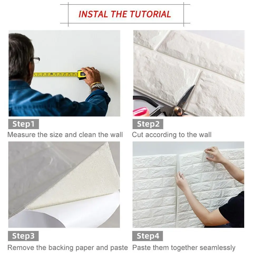 3D Wallpaper Board Adhesive Foam Brick 70cmx1/2/5/10m For Bedroom Living Room Waterproof Wall Sticker Room Decoration