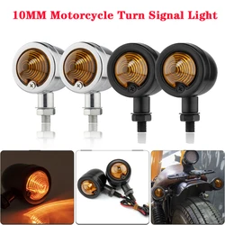 Motorcycle Turn Signal Light For Cafe Racer Moto Indicator Lamp Universal 12v Retro Metal Single Wire Motorbike Turn Signal