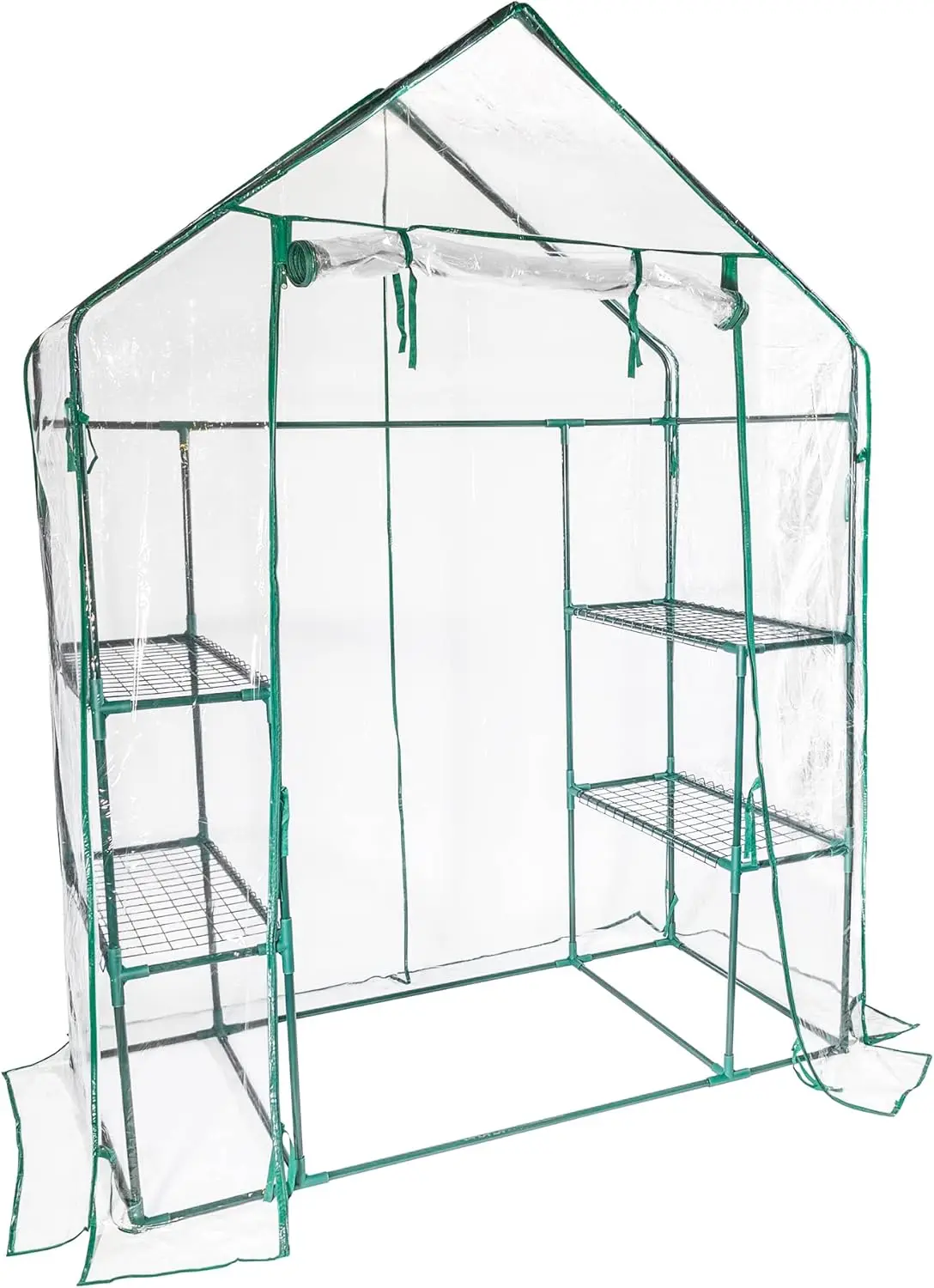 Garden Elements Personal Plastic Indoor/Outdoor Standing Greenhouse For Seed Starting And Propagation, Frost Protection, Clear,