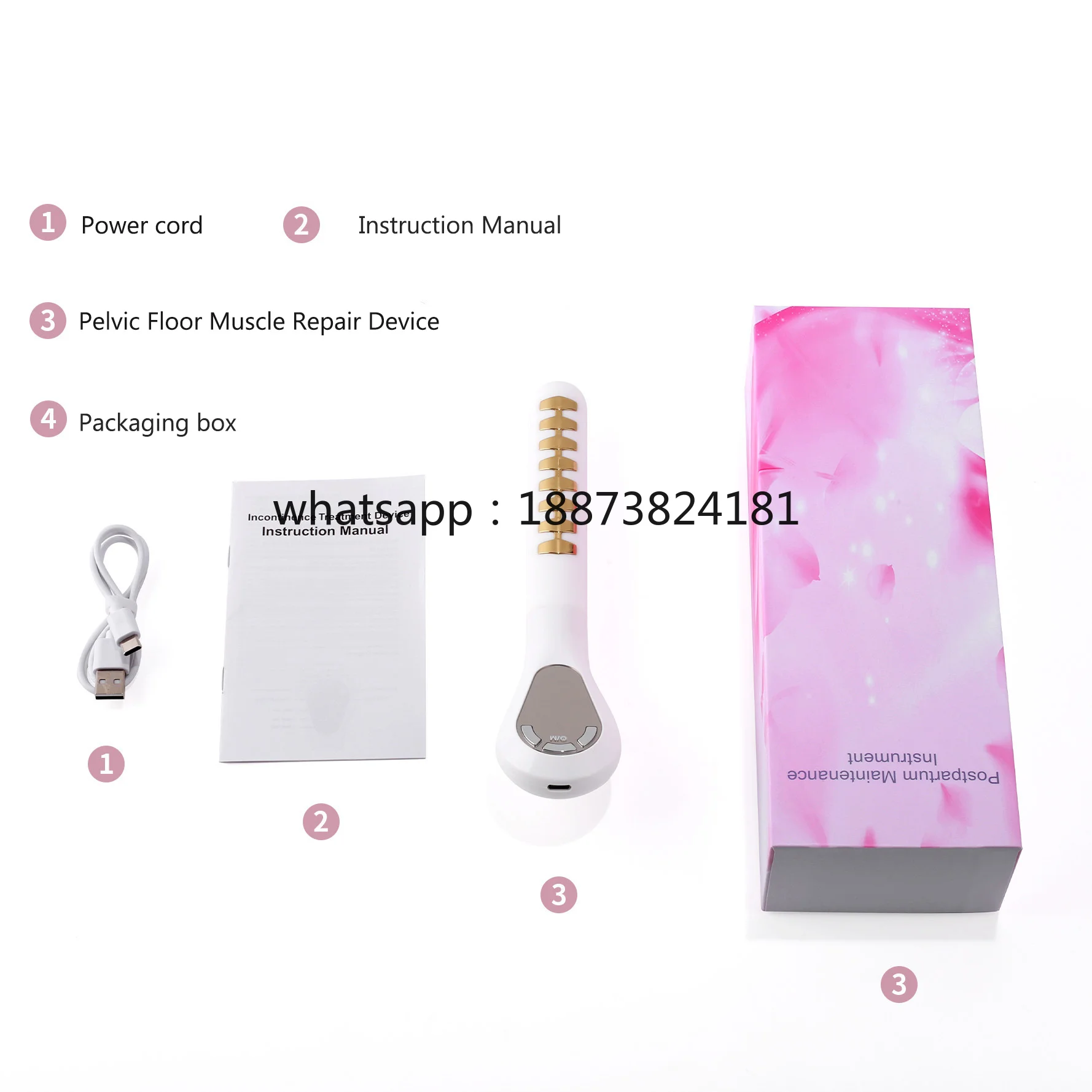 Postpartum Recovery EMS Stimulate Muscle Red Blue Light Massage Wand fast shipping