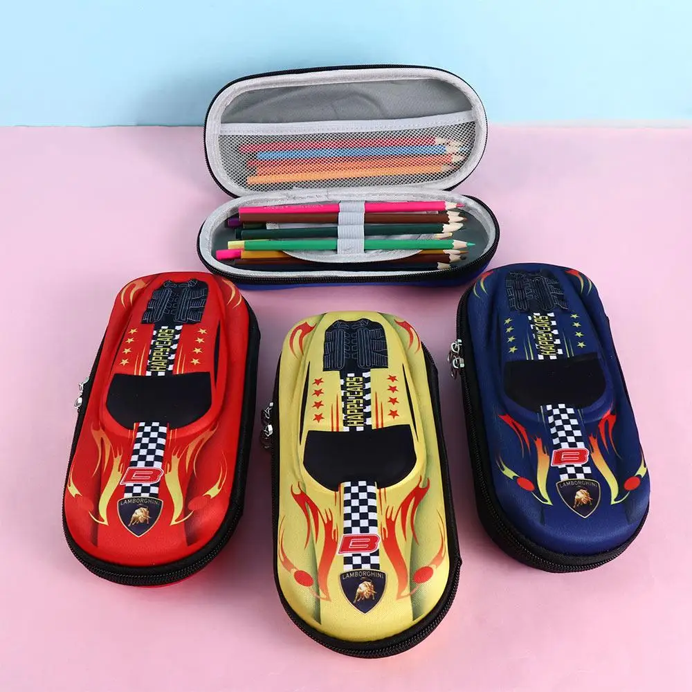 

School Supplies EVA Racing Car for Children Large Capacity Waterproof 3D Pencil Case Stationery Box Pen Case Car Pencil Box