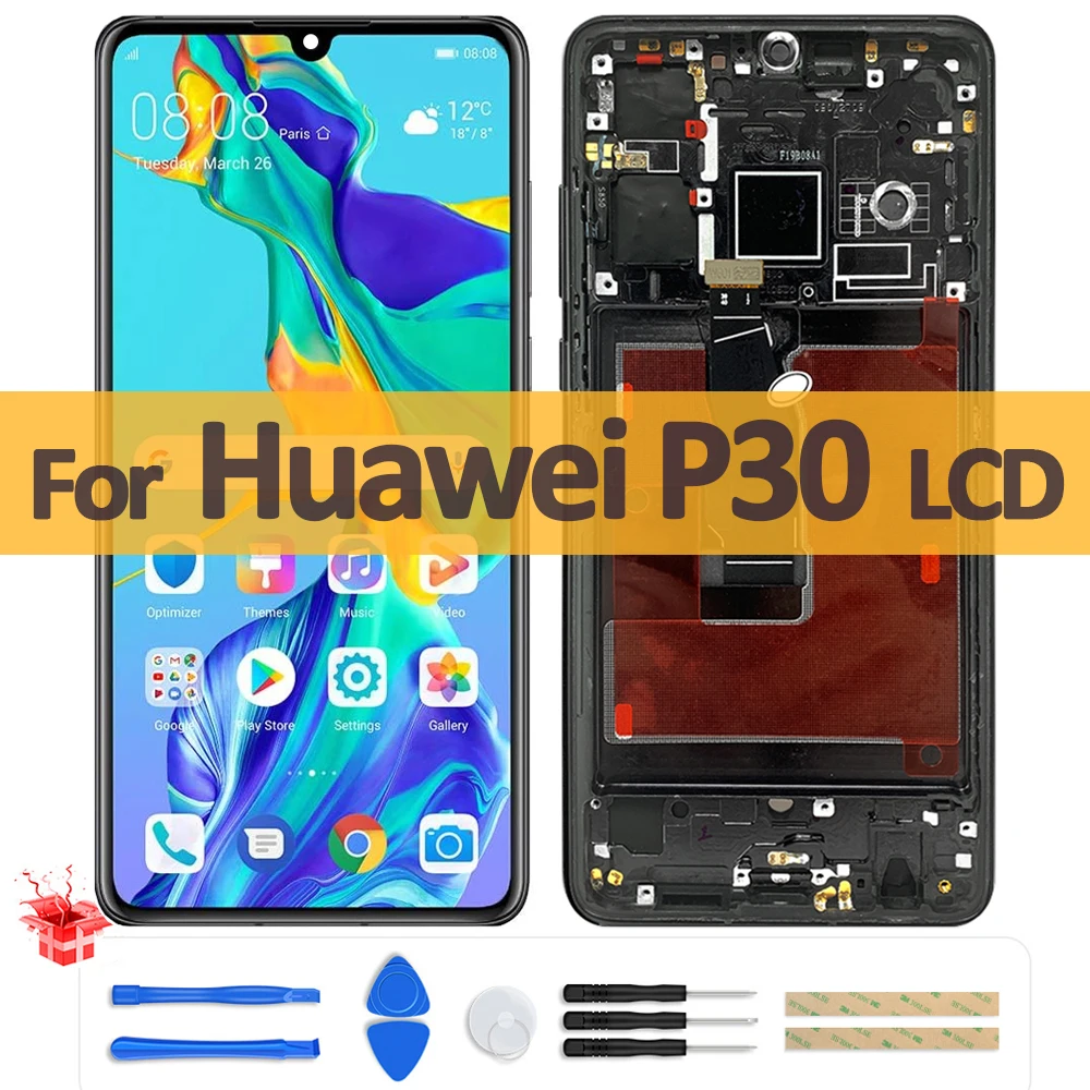 

6.1" Original OLED For Huawei P30 LCD Display Touch Screen Digitizer Assembly For Huawei P30 ELE-L29 ELE-L09 ELE-AL00 ELE-L04