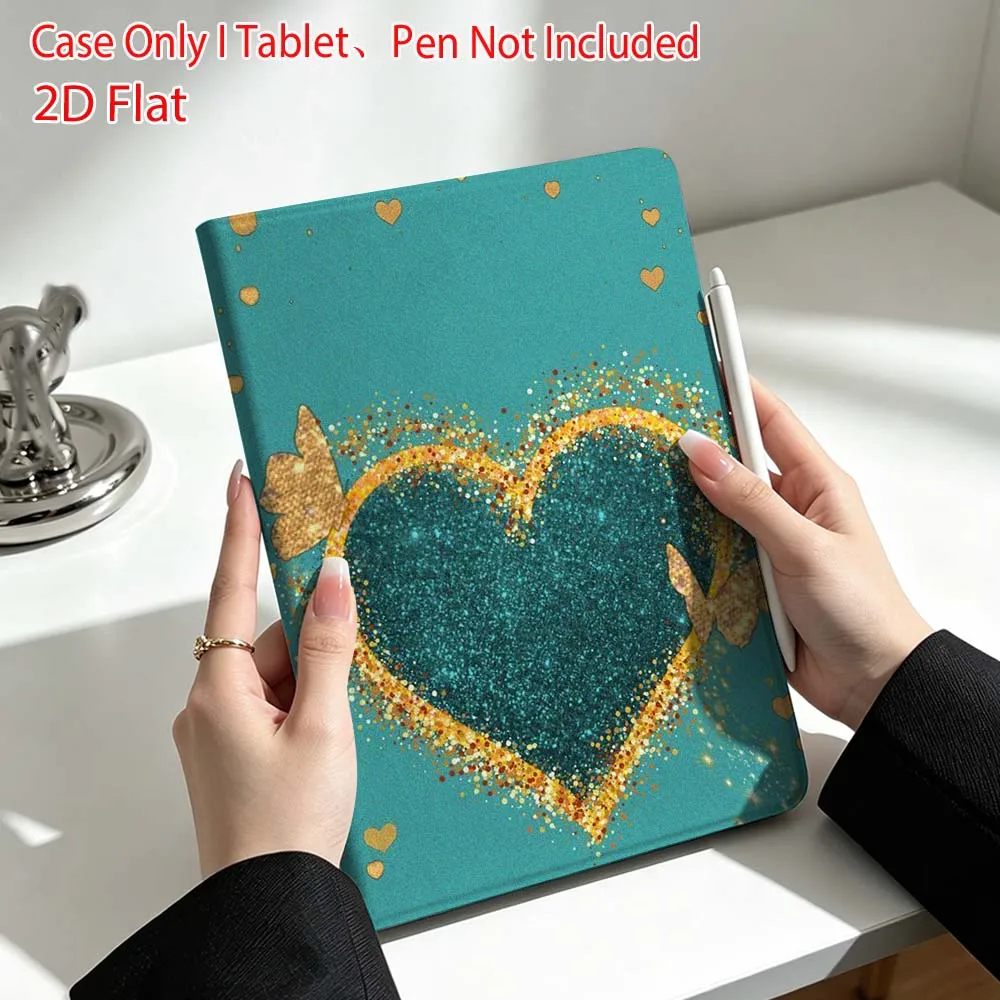 Blue heart pattern For Lenovo Xiaoxin Pad Pro Tab P12 P11 11 13 11.2 inch K11 Plus Pen Tray Tablet Case Soft