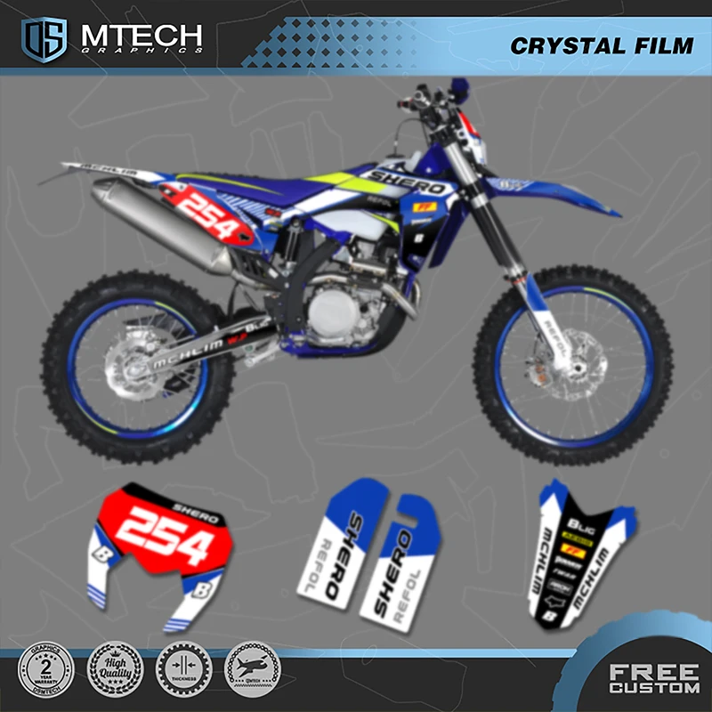 DSMTECH  Custom Team Graphics Decals Stickers Kits For Sherc 2012 2013 2014 2015 2016 SE SE250 300 006