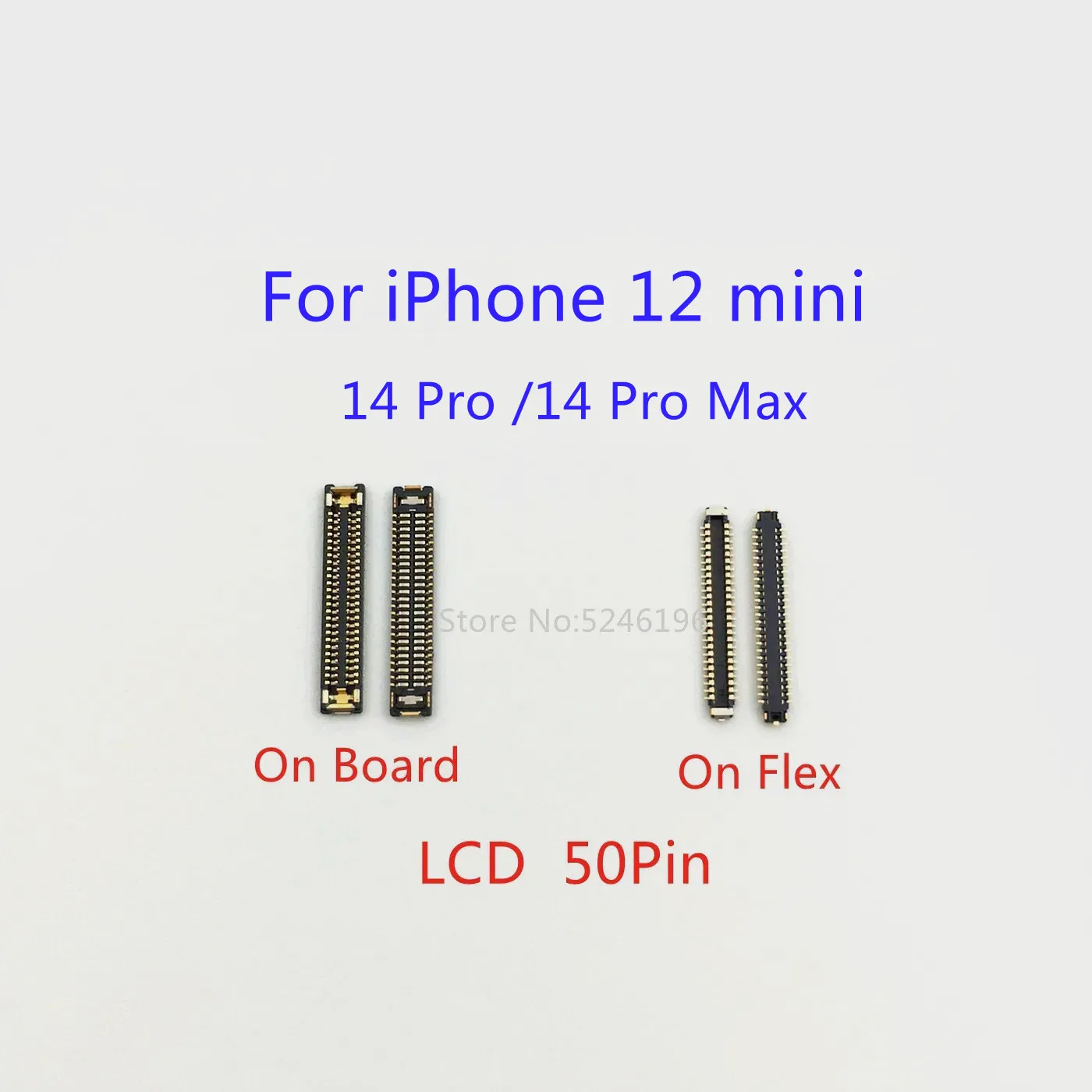 5-10pcs LCD Display Screen FPC Connector 50Pin For iPhone 12 mini iPhone 14Pro iPhone 14 Pro Max Plug On Board
